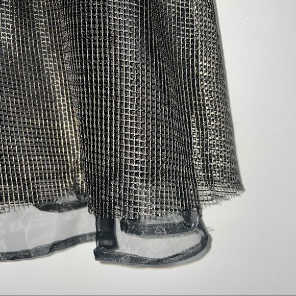 Gianni Bini Black Gold Mesh Babydoll Style Top - XS - Picture 4 of 6